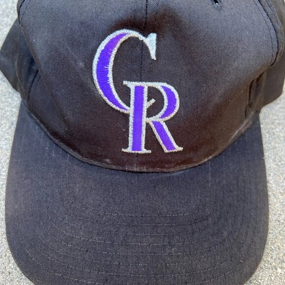 VTG THE G CAP Colorado Rockies Baseball Hat Men's Black Adjustable Cap MLB Cap - Picture 6 of 8
